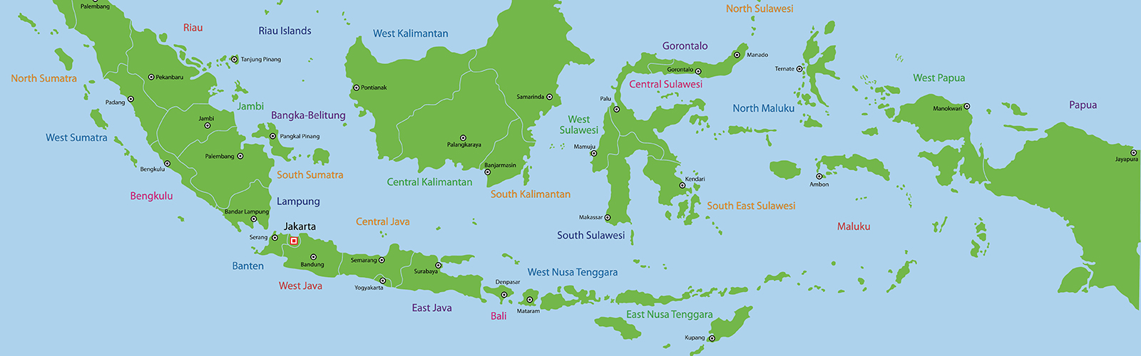 Kort over Bali & Lombok